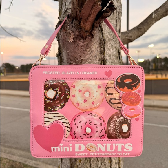 no brand Handbags - Mini Donuts Pink Crossbody Bag